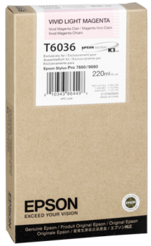 Epson Tintenpatrone vivid light magenta T 603  220 ml     T 6036