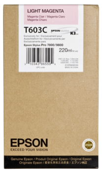 Epson Tintenpatrone light magenta T 603  220 ml     T 603C
