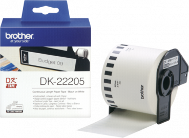 Brother Endlosetiketten Papier weiß, 30,48 m x 62 mm   DK-22205