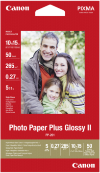Canon PP-201 10x15 cm, 50 Blatt Photo Paper Plus Glossy II 265 g
