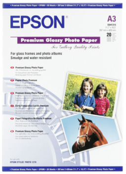 Epson Premium Glossy Photo Paper A 3, 20 Blatt, 255 g    S 041315