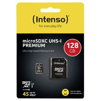 Intenso microSDXC Cards    128GB Class 10 UHS-I Premium
