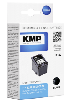 KMP H162 Tintenpatrone schwarz kompatibel mit HP C2P05AE 62 XL