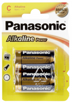 1x2 Panasonic Alkaline Power Baby C LR 14