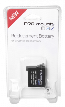 PRO-mounts Li-Ion Akku 1180 mAh für GoPro 4