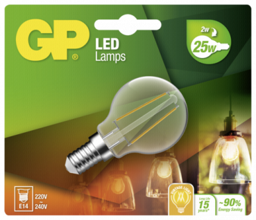 GP Lighting Filament Mini Globe 2W (25W)  250 lm