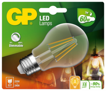 GP Lighting Filament Classic E27 7W (60W) dimmbar  806 lm