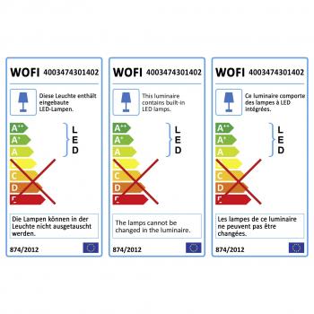 WOFI LED Deckenleuchte CLAY 2flg 10W fest 820lm