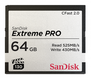 SanDisk CFAST 2.0 VPG130    64GB Extreme Pro     SDCFSP-064G-G46D