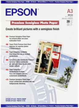 Epson Premium Semigloss Photo A 3, 20 Blatt, 251 g    S 041334