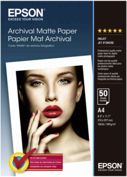 Epson Archival Matte Paper A 4, 50 Blatt, 192 g    S 041342