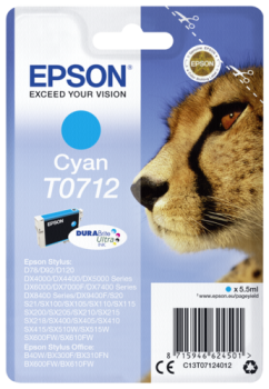 Epson Tintenpatrone cyan DURABrite T 071           T 0712