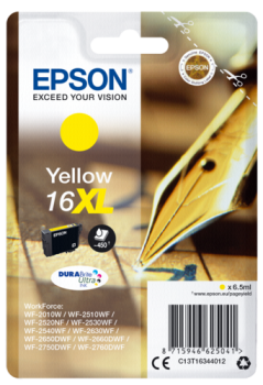 Epson Tintenpatrone XL yellow DURABrite Ultra T 163     T 1634
