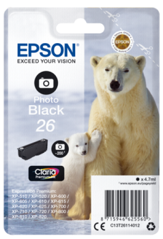 Epson Tintenpatrone photo black Claria Premium T 261      T 2611