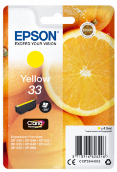Epson Tintenpatrone yellow Claria Premium 33         T 3344