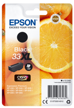 Epson Tintenpatrone schwarz XL Claria Premium 33         T 3351