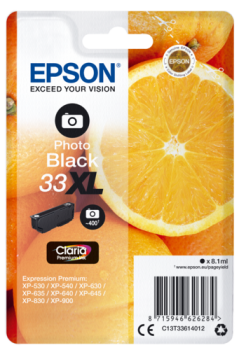 Epson Tintenpatrone photo black Claria Premium 33 XL      T 3361