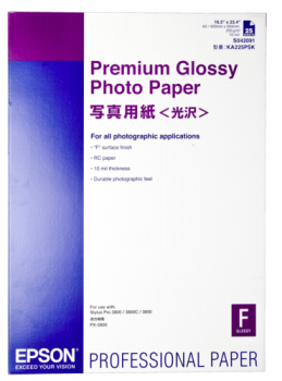 Epson Premium Glossy Photo Paper A 2, 25 Blatt, 255 g    S 042091