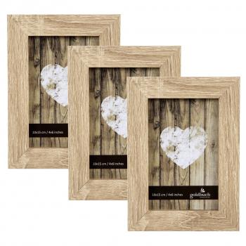 3x1 Goldbuch Dream natur   10x15 Holz MDF Portraitrahmen   920562