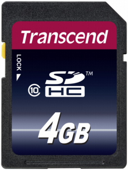 25x1 Transcend SDHC          4GB Class 10              TS4GSDHC10