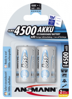 1x2 Ansmann maxE NiMH Akku Baby C 4500 mAh deutsch