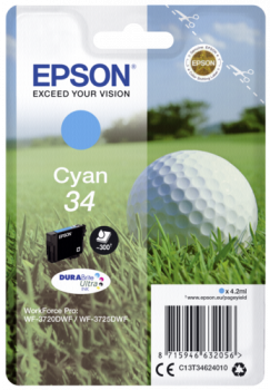 Epson Tintenpatrone cyan DURABrite Ultra Ink 34    T 3462