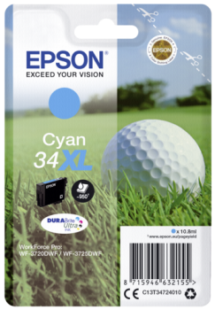 Epson Tintenpatrone cyan DURABrite Ultra Ink 34 XL T 3472
