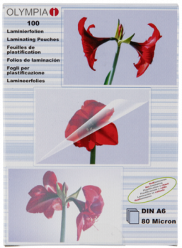 1x100 Olympia Laminierfolien DIN A6 80 micron            9168