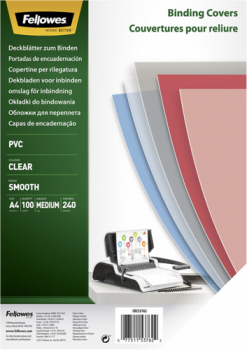 Fellowes Deckblatt A4 transparent 240 Mikron