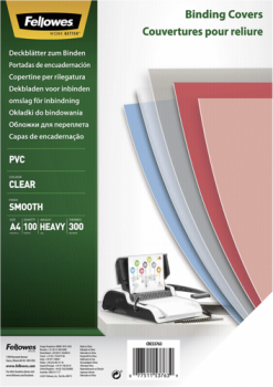 Fellowes Deckblatt A4 transparent 300 Mikron