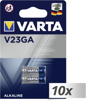 10x2 Varta electronic V 23 GA Car Alarm 12V