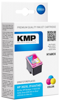 KMP H168CX Tintenpatrone color kompatibel mit HP F6U67AE