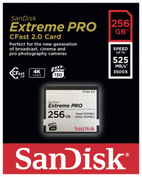 SanDisk CFAST 2.0 VPG130   256GB Extreme Pro     SDCFSP-256G-G46D