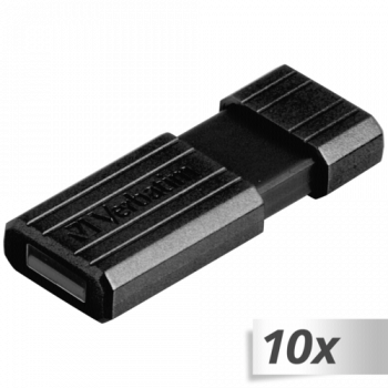 10x1 Verbatim Store n Go    16GB Pinstripe USB 2.0 black
