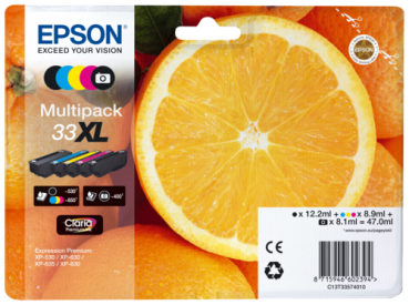 Epson Multipack Claria Premium BK/PBK/C/M/Y 33 XL        T 3357
