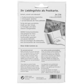 Herma Postkarten-Etiketten weiß 95x145 10 Blatt             7758