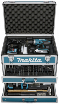 Makita DF457DWEX6 2x1,3 Ah + 102 tlg Zub. + Koffer