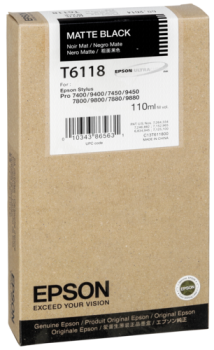 Epson Tintenpatrone matte schwarz T 611  110 ml     T 6118