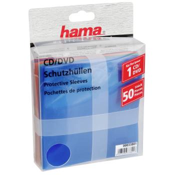 1x50 Hama CD-ROM/DVD-ROM Schutzhüllen farbig        51067