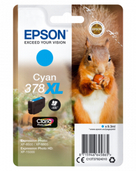 Epson Tintenpatrone cyan Claria Photo HD 378 XL    T 3792