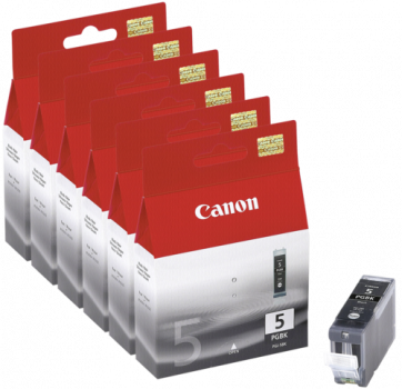6 Canon PGI-5 BK schwarz (VPE)