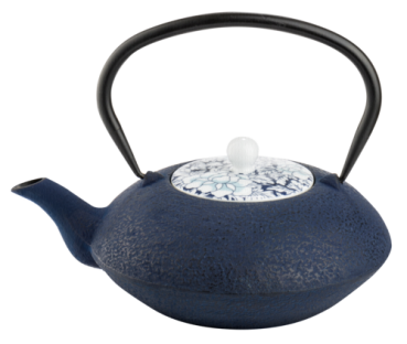 Bredemeijer Teekanne Yantai 1,2l Gusseisen Porzellan Deckel G021B