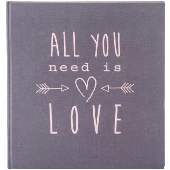 Goldbuch ALL YOU need is LOVE grau 30x31 60 weiße Seiten 27085
