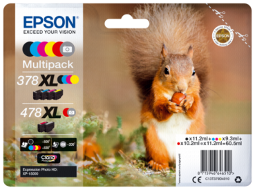 Epson Multipack Claria Photo HD T 378/478 XL (6 Farben)   T 379D