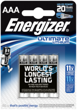 1x4 ENERGIZER Ultimate Lithium Micro AAA LR 03 1,5V