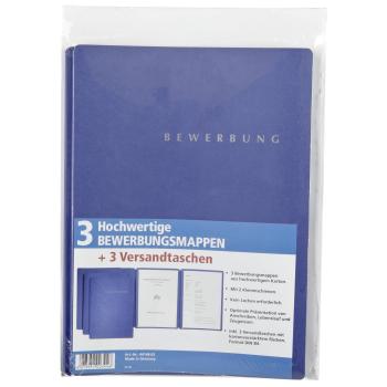 Pagna Bewerbungsset blau Inkl. 3 Versandtaschen, neutral
