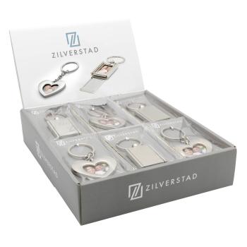 1x24 Zilverstad Schlüsselanhäng. im Display, sortiert     8089160