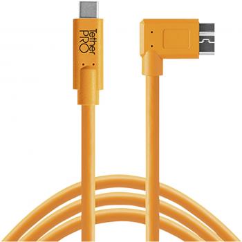 Tether Tools USB-C zu 3.0 Micro- B Right Angle 4,60m orange