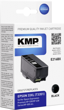 KMP E216BX Tintenpatrone schwarz kompatibel mit Epson T 3351 XL