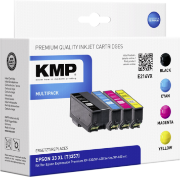 KMP E216VX Multipack BK/PBK/CMY kompatibel mit Epson T 3357 XL